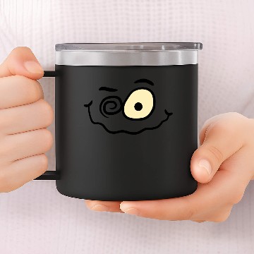 Discover Crazy funny insane smiley face 14oz Stainless Steel Tumblers