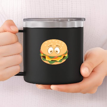 Discover Burger Face 14oz Stainless Steel Tumblers