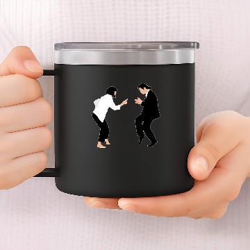 Discover Pulp Fiction Dancing Scene 14oz Stainless Steel Tumblers