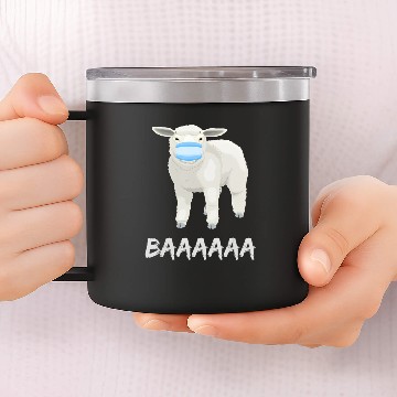 Discover Sheep with mask . 14oz Stainless Steel Tumblers 14oz Stainless Steel Tumblers