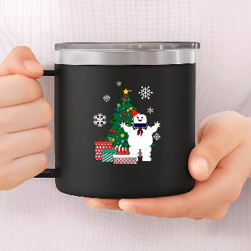 Discover Stay Puft Ghostbusters Around The Christmas Tree - Stay Puft - 14oz Stainless Steel Tumblers