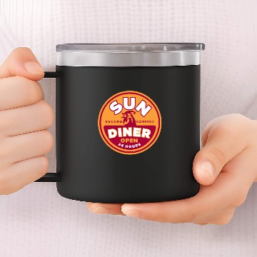 Discover Sun Diner Record Rooster 14oz Stainless Steel Tumblers