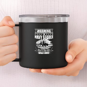 Discover Navy Seabee - US Navy Vintage Seabees - Navy - Baseball Caps Hawaiians 14oz Stainless Steel Tumblers
