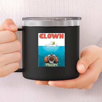 Discover Clown Jaws Teeth Boat  14oz Stainless Steel Tumblers