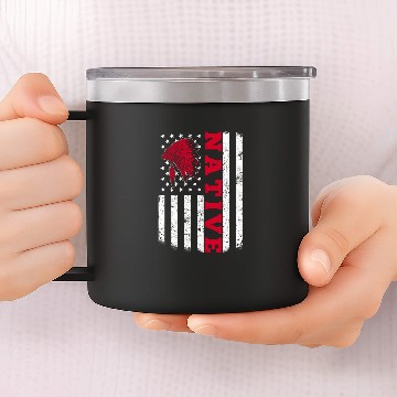 Discover Native American Flag for Native Americans Pullover 14oz Stainless Steel Tumblers