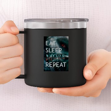Discover Morbius - Eat Sleep Morb Repeat 14oz Stainless Steel Tumblers