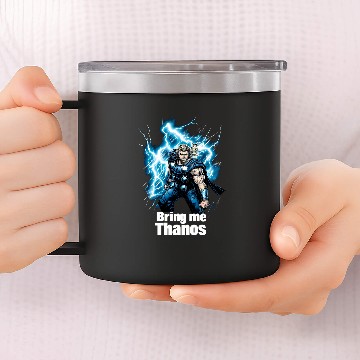 Discover Thor Marvel Superhero Adult Unisex Black Comfort Colors Hawaiians, Marvel Avengers Superhero Hawaiians - Thor Bring Me Thanos 14oz Stainless Steel Tumblers