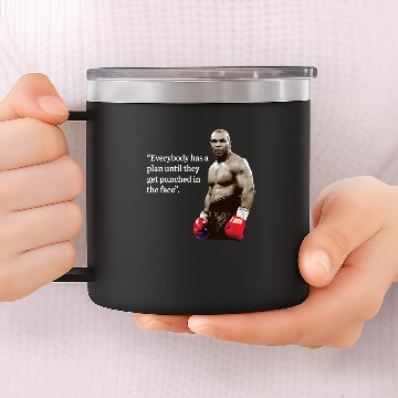 Discover Iron Mike Tyson Quotes Men's Black Baseball Tees 14oz Stainless Steel Tumblers