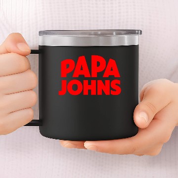 Discover Papa Johns Pizza Logo Baseball Tees 14oz Stainless Steel Tumblers
