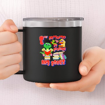 Discover Easily Distracted By Dragons And Books Nerd 14oz Stainless Steel Tumblers
