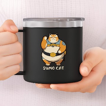 Discover sumos Cat Kitty Wrestler 14oz Stainless Steel Tumblers