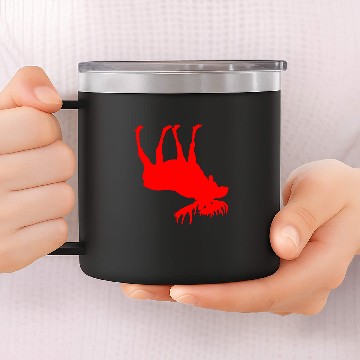 Discover Upside Down Moose Zoologist Red World Moose Day 14oz Stainless Steel Tumblers