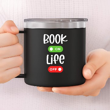 Discover Book On Life Off Funny Reading Baseball Tees 14oz Stainless Steel Tumblers