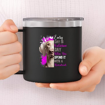 Discover Funny Valentines Day Weimeraner Mom Mother Dog Pink Cute 14oz Stainless Steel Tumblers