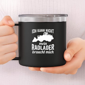 Discover Wheel loader construction site construction worker civil builder 14oz Stainless Steel Tumblers