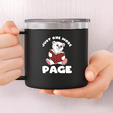 Discover Funny Polar Bear and Books Just One More Page Baseball Tees 14oz Stainless Steel Tumblers