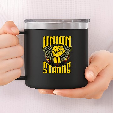 Discover Labor Union Worker Union Strong 2 Baseball Tees 14oz Stainless Steel Tumblers