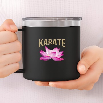 Discover Lotus Karate Design For Instructors Practitioners 14oz Stainless Steel Tumblers