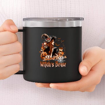 Discover CF Coffee Witchs Brew Halloween Pumpkin Spice Coffee 14oz Stainless Steel Tumblers 146 Baseball Tees