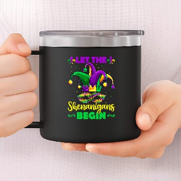 Discover Let The Shenanigans Begin Mardi Grass Kids Men Women 140 14oz Stainless Steel Tumblers