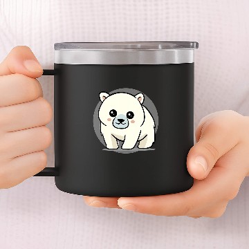 Discover Funny Bear Adorable Chibi Kawaii Baby Polar Bear Lover38 Cute Bears 14oz Stainless Steel Tumblers