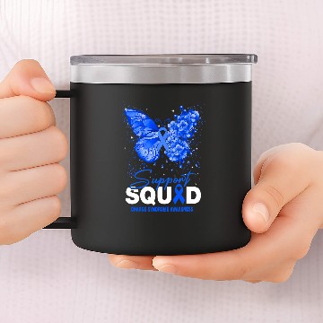 Discover Charge Syndromes Warrior Support Squad Butterfly Baseball Tees 14oz Stainless Steel Tumblers