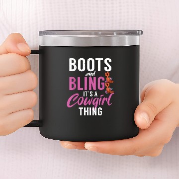Discover Boots and Bling its a Cowgirls Thing Funny Country Girl Baseball Tees 14oz Stainless Steel Tumblers