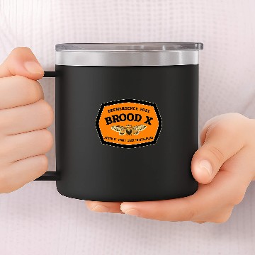 Discover 17 Year Cicada Reemergence 2Great Eastern Brood X Buzz 14oz Stainless Steel Tumblers