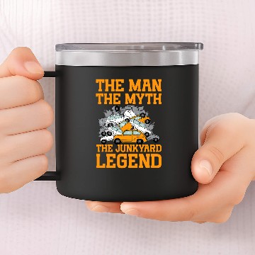 Discover Scrapyard The Man The Myth Legend Junkyard Worker 2 14oz Stainless Steel Tumblers
