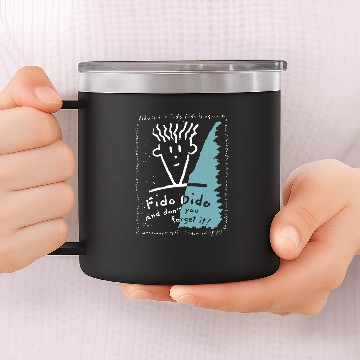 Discover Fido Dido Text Frame 1 Baseball Tees 14oz Stainless Steel Tumblers