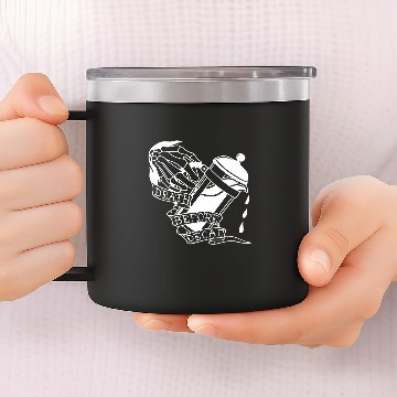 Discover Death Before Decaf Tattoo art style Coffee Zip 14oz Stainless Steel Tumblers