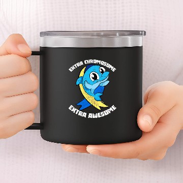 Discover Extra Chromosome Extra Awesome Dolphin Down Syndromes Baseball Tees 14oz Stainless Steel Tumblers
