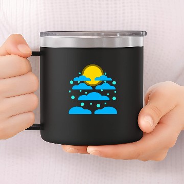 Discover Cute Drawing Painting Artwork Creative Illustration Circle Baseball Tees 14oz Stainless Steel Tumblers