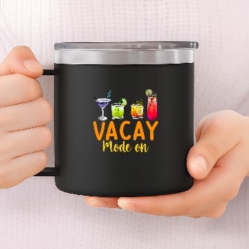 Discover Cruise Ship Vacay Mode On Funny 1 Baseball Tees 14oz Stainless Steel Tumblers