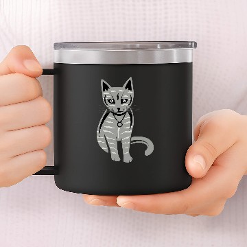 Discover Cat Pet Art Unisex Baseball Tees 14oz Stainless Steel Tumblers