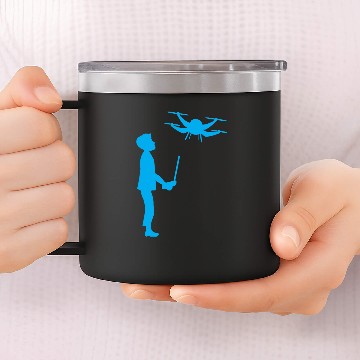 Discover Drone Quadcopter Pilot Flying Model Flight Quadcopter 14oz Stainless Steel Tumblers