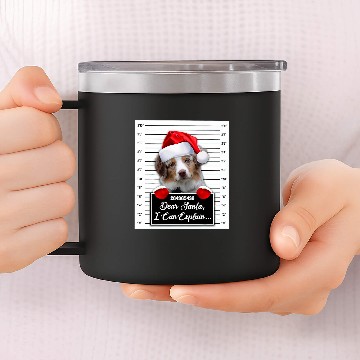 Discover Dear Santa I Can Explain Funny Christmas Australian Shepherd Baseball Tees 14oz Stainless Steel Tumblers
