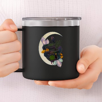 Discover Crystal Moon Serpent Baseball Tees 14oz Stainless Steel Tumblers