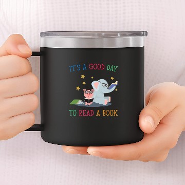 Discover Reading Book Its a good Day to read a Book Bibliophile Reader Baseball Tees 14oz Stainless Steel Tumblers