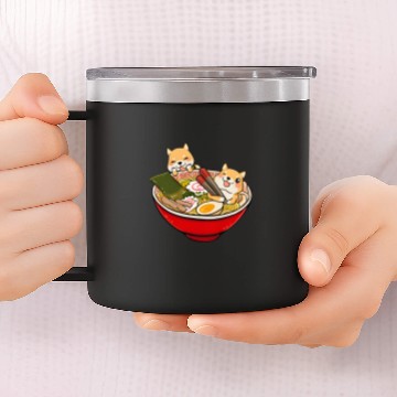 Discover Dog Shiba Inu Funny Shiba Inu Ramen Bowl Japanese Kawaii Dog Mom Gift 14oz Stainless Steel Tumblers