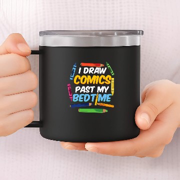 Discover Reading Book I Draw Comics I Manga Illustrator Comic Book Cartoonist Reader 14oz Stainless Steel Tumblers