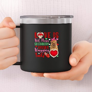 Discover Dog Lover Wet Noses Slobbery Kisses Cute Shar Pei Lover 14oz Stainless Steel Tumblers