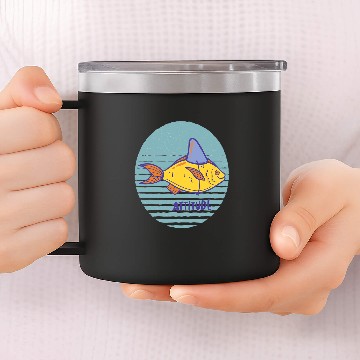 Discover Fish imitates shark 14oz Stainless Steel Tumblers