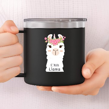 Discover No Drama Lama Unicorns Alpaca Zip 14oz Stainless Steel Tumblers