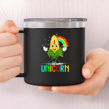 Discover Pun Corn Lover Cereal Kids Farming 14oz Stainless Steel Tumblers