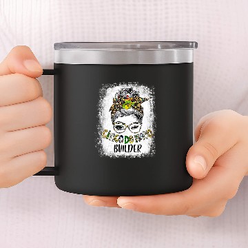Discover Bleached Cinco De Mayo Builder Messy Bun Zip 14oz Stainless Steel Tumblers