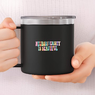 Discover Autism Neurodiversity Is Beautiful Neurodiverse 14oz Stainless Steel Tumblers