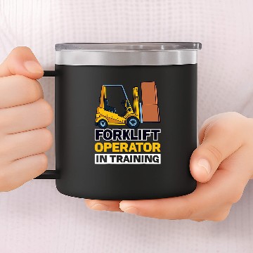 Discover Forklift Operator In Training 14oz Stainless Steel Tumblers