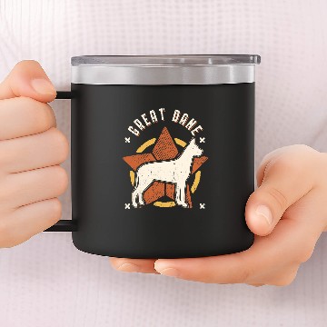Discover Dog Great Dane vintages Retro Classic Dog 14oz Stainless Steel Tumblers