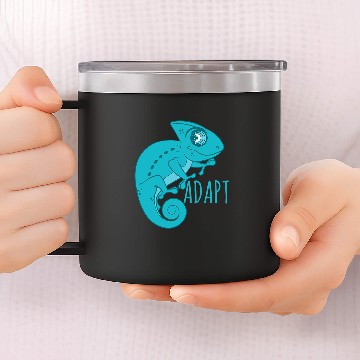 Discover Chameleon Blue Art Chameleon Adapt Zip 14oz Stainless Steel Tumblers